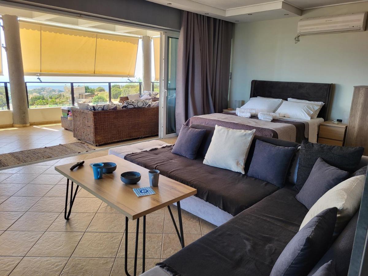 "Stergiou Luxury Apartment 2Nd Floor" Με Κοινη Πισινα Saronida Exterior foto