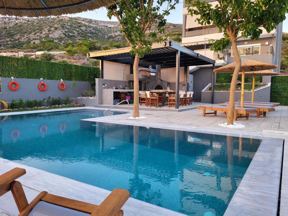 "Stergiou Luxury Apartment 2Nd Floor" Με Κοινη Πισινα Saronida Exterior foto